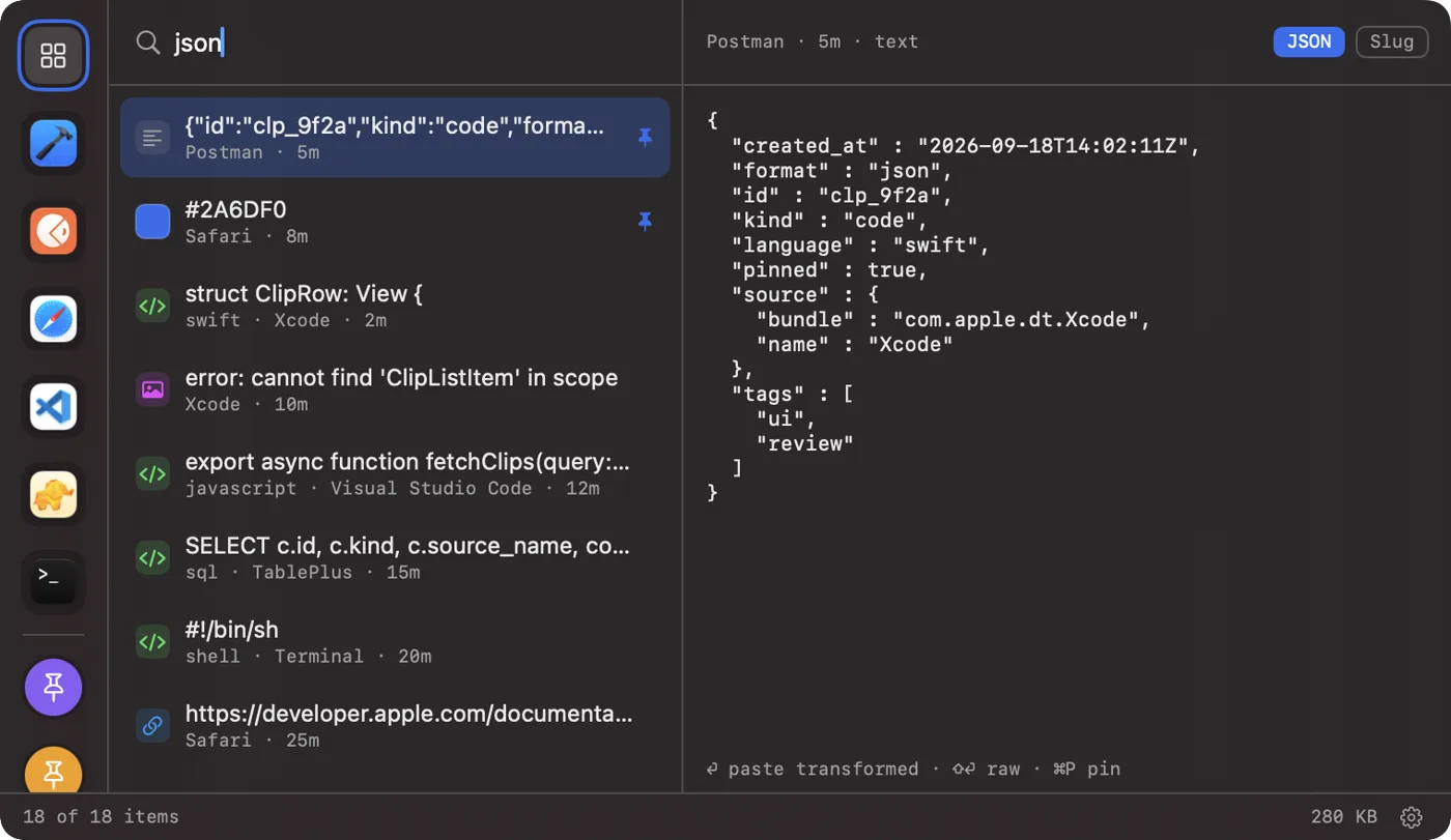 Pano converting JSON in the search field